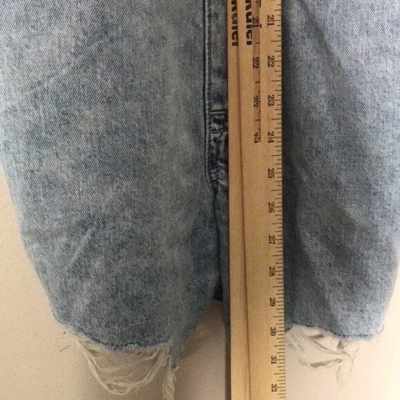 GAP Distressed Denim Shortalls with Washwell overalls size medium - Picture 10 of 13